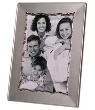 Image of Two Tone Silver Photo Picture Frame 4x6" Inches & 5x7" Inches - Matt & Shiny