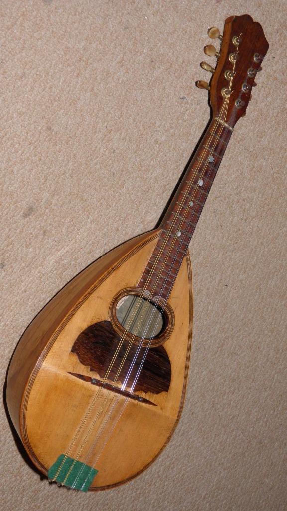 Antique 1890 Italian Bowl Back 8-String Mandolin By F. De