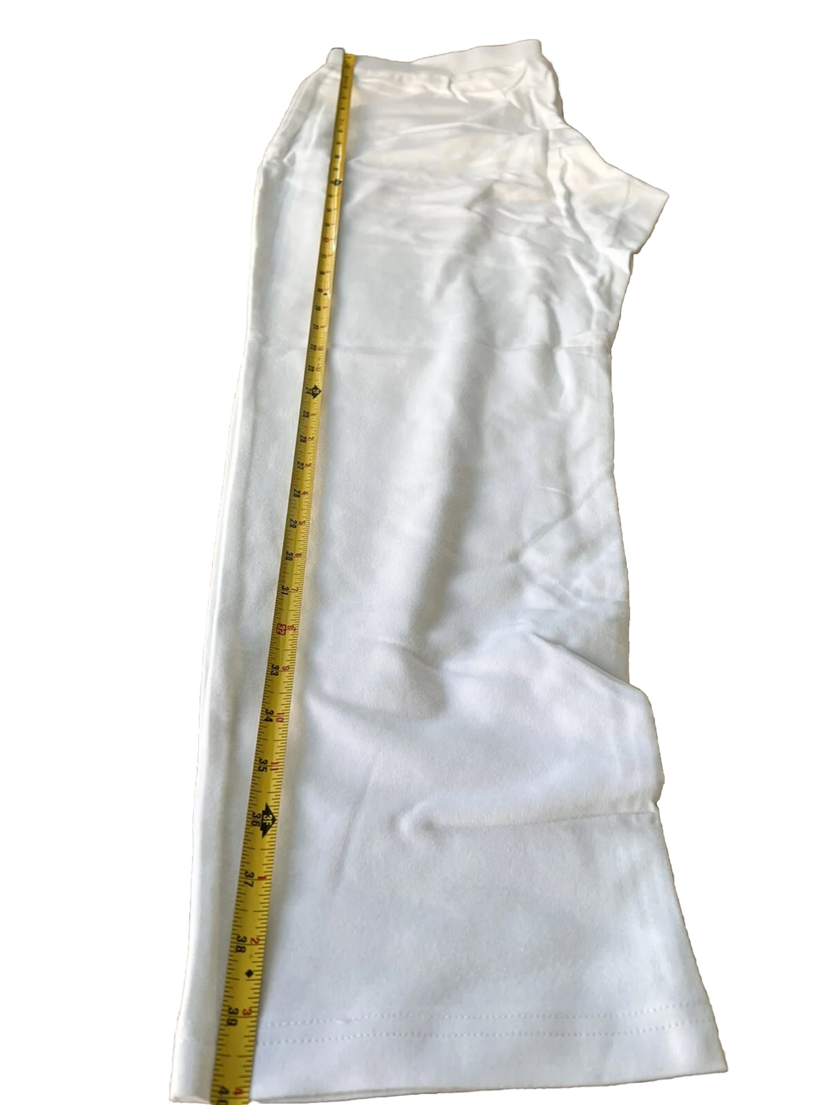 Appleseeds Size Large Petite Everyday Knit Spandex Pants White Pockets