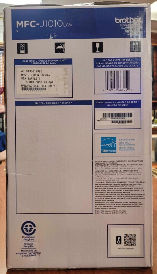 Brother MFC-J1010DW Wireless Color Inkjet All-in-One Printer - NEW! - Image 3 of 4