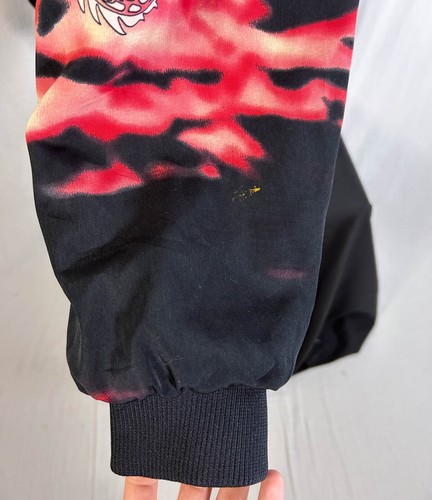 Vintage Ed Hardy Style Rurouni Kenshin Puffer Jacket Sz L AOP 90s Anime Promo - Picture 15 of 24