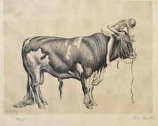 Maja - Richard Müller acquaforte tedesca intima simbolica opera d'arte evocativa