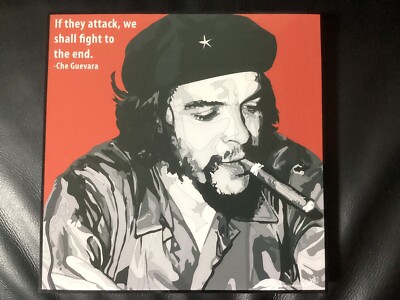 Bild POP ART Ernesto '' Che '' Guevara Kuba, Poster im Holzrahmen 25x25cm NEU