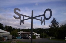 Windrose, = ( N . S. O. W. ) Wetterfahnen, Wetterfahne, Edelstahl, Geschenk,