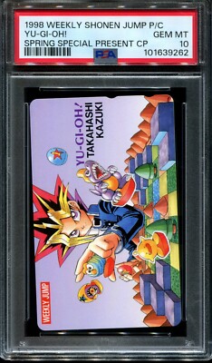 PSA 10 Yu-Gi-Oh YuGiOh Yugi Weekly Jump Dice 1998 Telephone Card