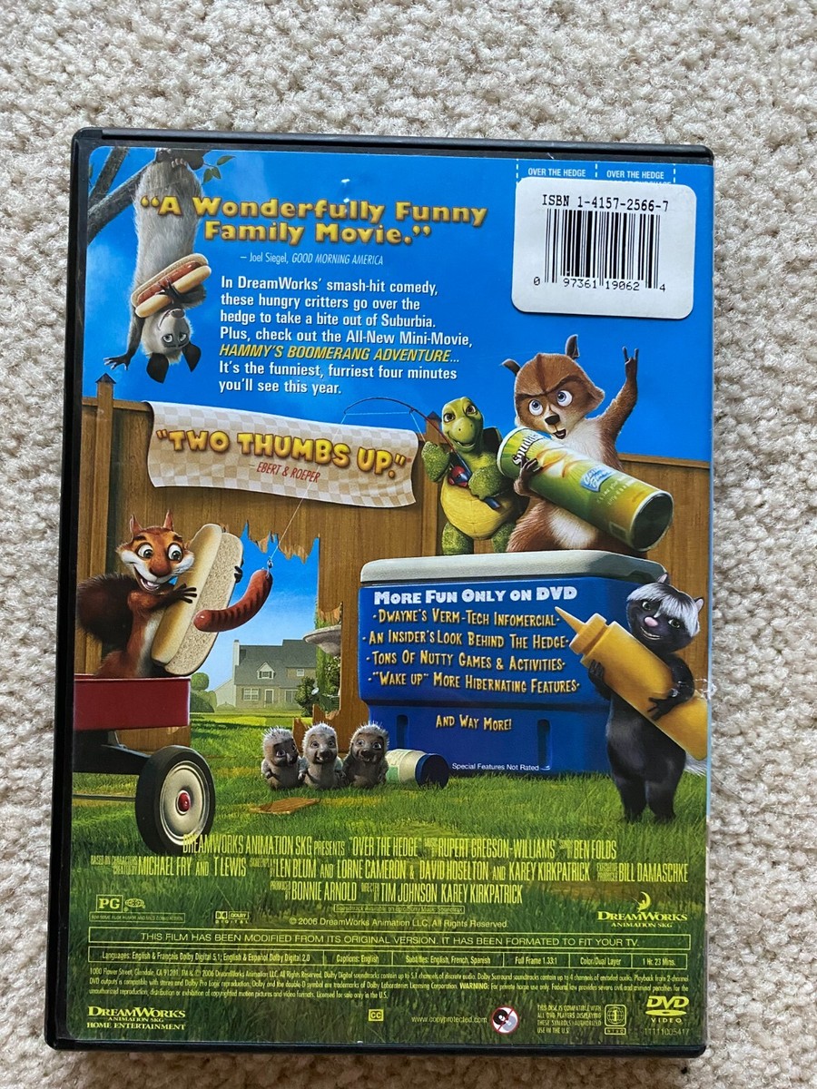 Over the Hedge DVD Full Screen Dreamworks 97361190624|