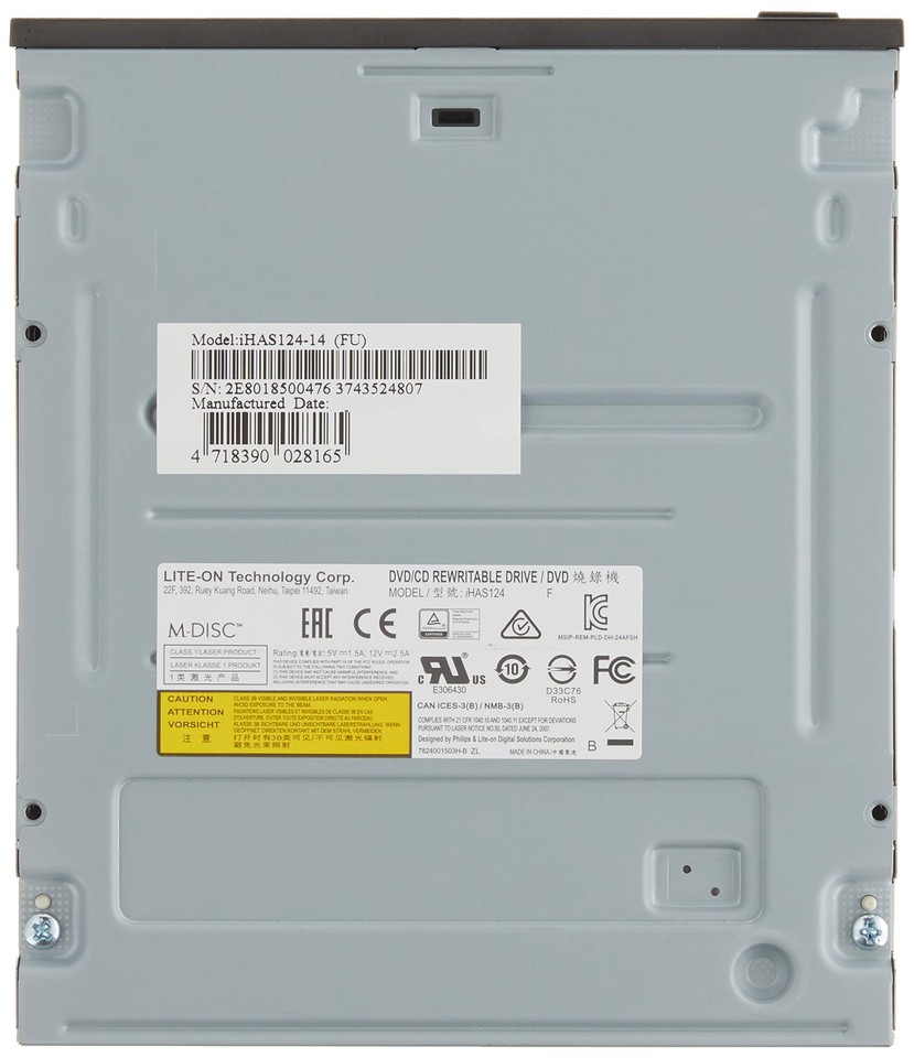 LiteOn 24X SATA Internal DVD+/RW Drive Optical Drive IHAS12414 eBay