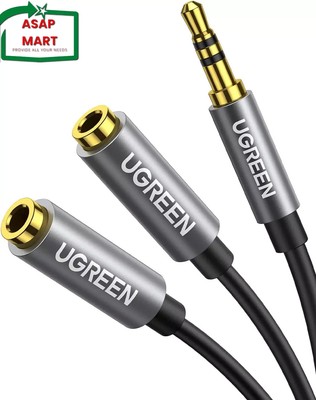 UGREEN Headphone Splitter 3.5Mm Audio Stereo Y Splitter Aux Extension Cable Male