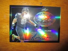 AUBREY SOLOMON Michigan 2017 Leaf Army All-American BLACK Metal Autograph #4/15