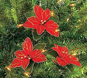 poinsettia christmas tree glitter ornaments decor flower xmas 24 red decoration - Flower Christmas Ornaments poinsettia christmas tree glitter ornaments decor flower xmas 24 red decoration - Flower Christmas Ornaments