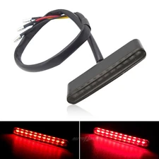 Universal Smoked Lens Motorcycle Rear Stop Brake Tail Light Red LED Dirt Bike