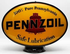PENNZOIL OVAL Gas Pump Globe - SHIPS FULLY ASSEMBLED! MADE IN THE USA!!