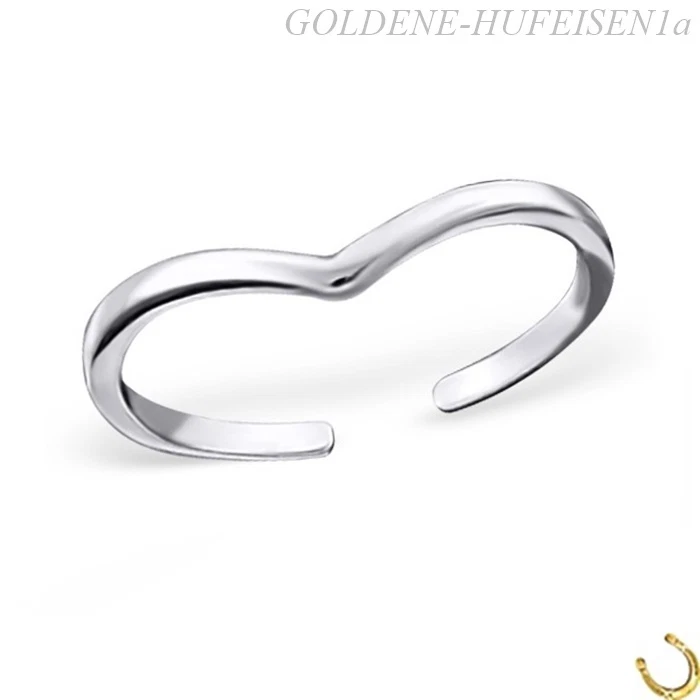 ZEHENRING 925 Sterling Silber Zehring Fuß-Ring Verstellbar xc102