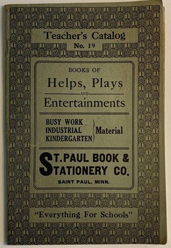 Antique CATALOG: 1918-1919 Teacher's Catalog - St Paul Book & Stationery Co.