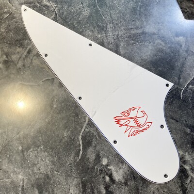 3 Ply White Replacement Pickguard for Epiphone 1963 Firebird 1 w/Decal USA Made
