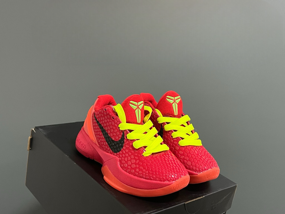 Kobe 6 Protro Reverse Grinch Red Kids Size US (11C-3Y) | eBay