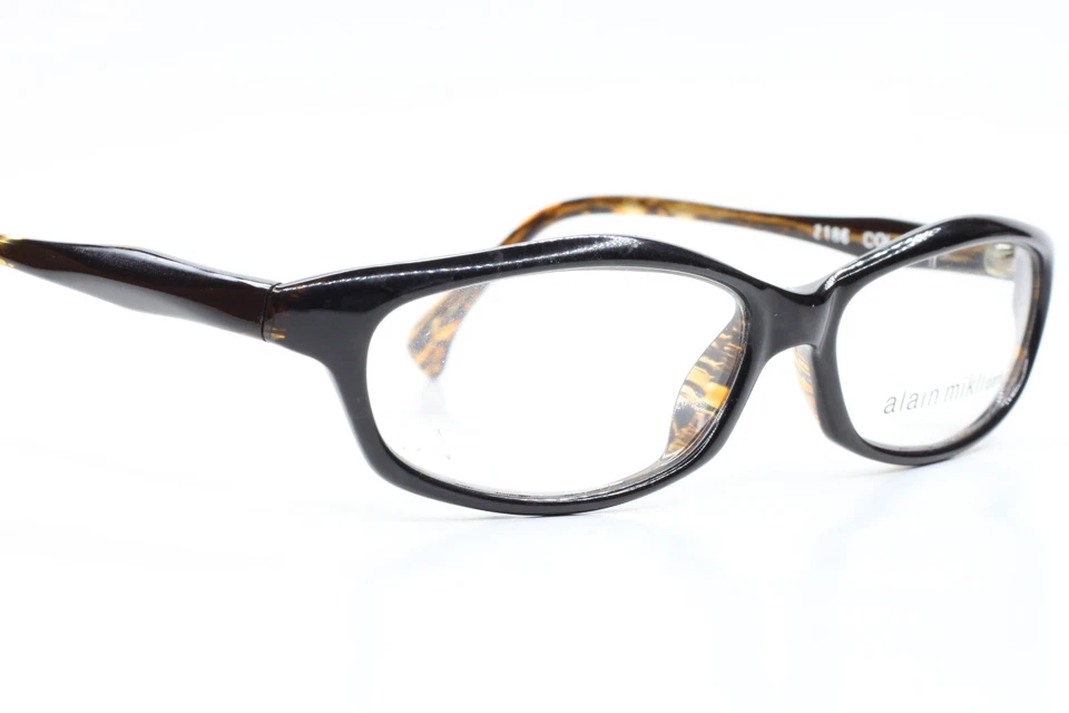 Gafas Alain Mikli Paris 2186 COL 2197 Negro Marrón Acetato Diseñador Francia Foto 3 de 4