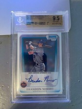 2011 BOWMAN CHROME DRAFT BRANDON NIMMO  BGS 9.5 AUTO 10