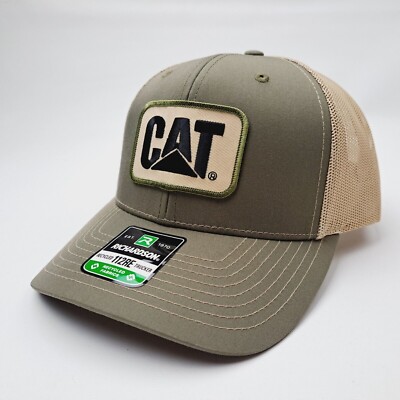 CAT Retro Style Embroidered Richardson 112 Trucker Mesh Snapback Cap Constructio caterpillar-workwear-cat-  main image 4