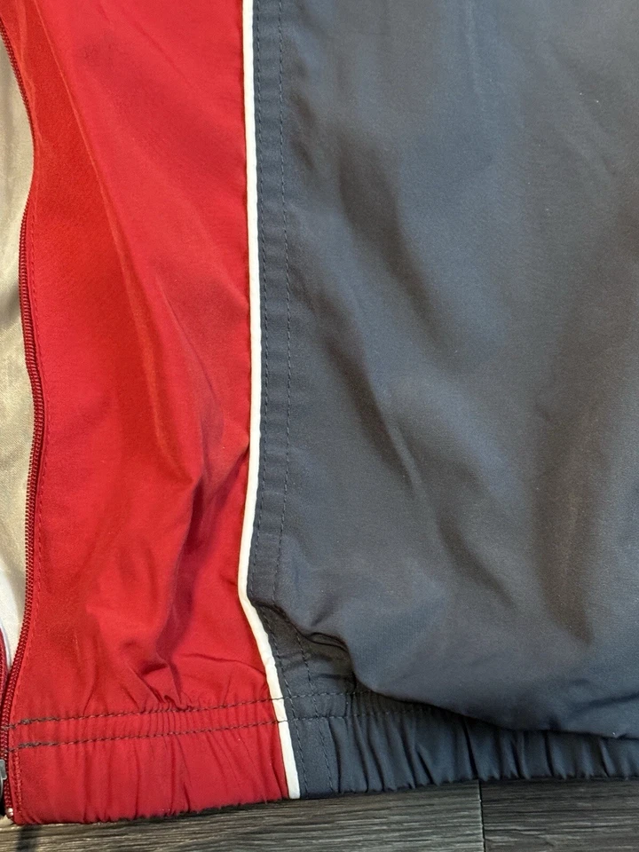 Calça Reebok Track Masculina XXL Cinza Vermelho Skatista Baggy Y2K Warmup Grunge (Vintage) - Imagem 3 de 4