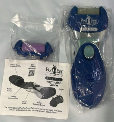 Ped Egg Power  PLATINUM Cordless Callus Remover with one extra roller new