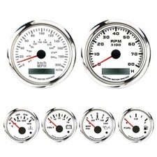 W Pro 6 Gauge Set 85mm Gps Speedometer 200 Mph300 Kmh Waterproof Car Boat Truck W Pro 6 Gauge Set 85mm Gps Speedometer 200 Mph300 Kmh Waterproof Car Boat Truck