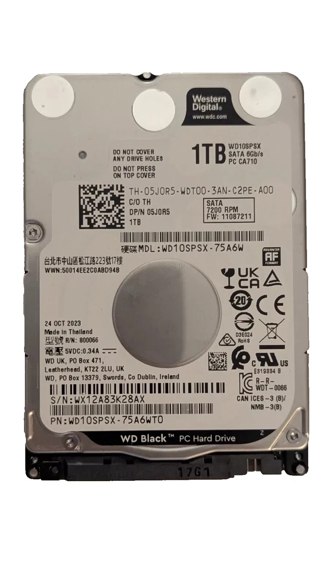 Western Digital 1 TB 2.5 in Form Factor Internal Hard Disk Drives