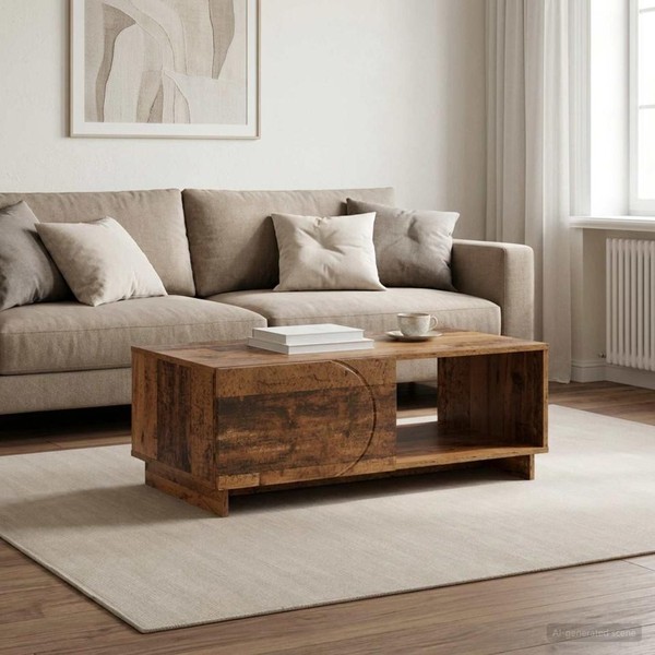 Couchtisch Altholz 95 X 50,5 X 35 Cm Holzwerkstoff-image