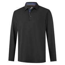 Mens Long Sleeve Polo Shirts for Men, Performance Moisture Wicking Quick Dry ...