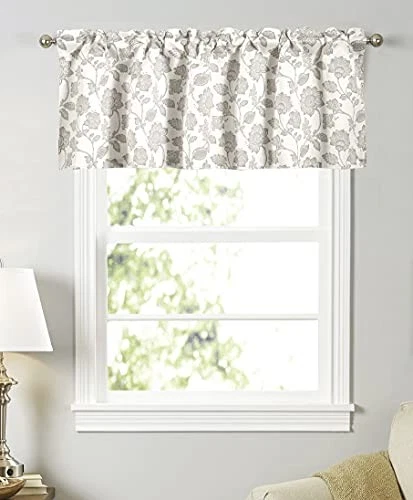 Valance for Windows Valance Floral Printed for 52"W x 18"L (Pack of 1) Beige - Image 3 of 4