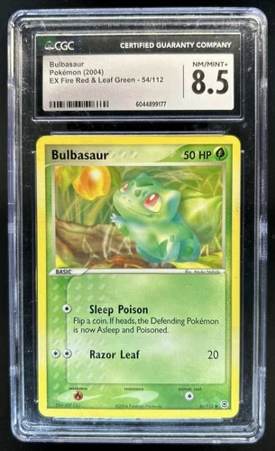 2004 Pokemon EX FireRed & LeafGreen Bulbasaur #54/112 CGC 8.5