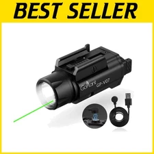 Durable Adjustable Tactical Light & Laser Combo - 2250 Lumens, Magnetic Charge