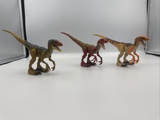 Jurassic World Velociraptor Action Figures Lot of 3 Mattel Dinosaur Toys