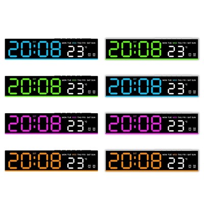 LED Wall Clock Simple Colourful Digital Clocks Gym Wall Multifunction Clock