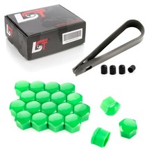 20x Felgen Radschraube Abdeckkappe Sechskant Kappen 17 mm grün Glanz für JEEP