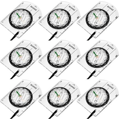 BBTO 9 Pieces Orienteering Compass Hiking Backpacking Camping Map... 