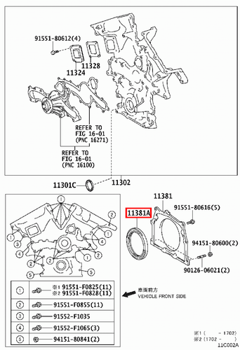 Genuine LandCruiser VDJ79 VDJ78 VDJ76 VDJ200 1VD Rear Main Oil Crankshaft Seal - Picture 20 of 20