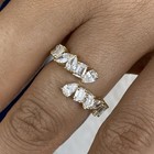 1.6ct Multishape Band Ring Yellow Gold 14K Labcreated Diamond F/VS — photo 8