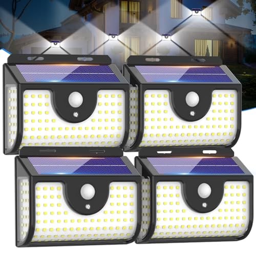ORNNUT Solar Lights Outdoor 4 штуки ультра яркий 134LED водонепроницаемый IP65 5390₽