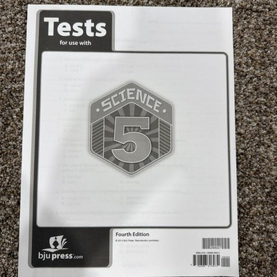 BJU Press-Science 5 Tests 4th Edition - ONLY $1 Shipping!!