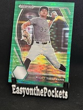 2021 Panini Prizm Draft Picks Green Prizm Ricky Tiedmann (RC) #PDP91 Blue Jays