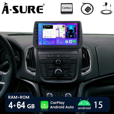 4G+64GB Android 15 Carplay Autoradio für Opel Zafira Tourer C 2011-2016 NAVI GPS