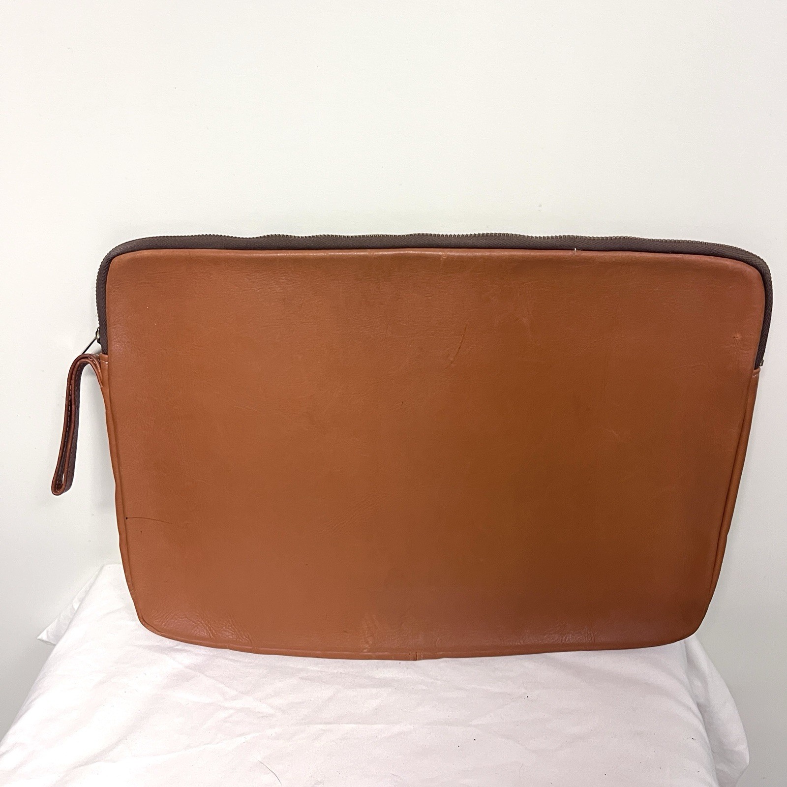 Computer Brown Leather Document Portfolio Clutch … - image 1