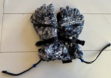 Burton Kids Vent Winter Gloves Camo Print Pocket Large Ski Snowboarding Black