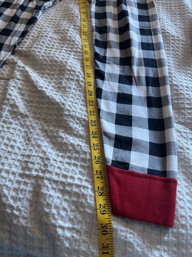 Hanna Andersson Set Of 2 Black White Plaid Gray White Stripe Pajama Sets Women M - Picture 7 of 23