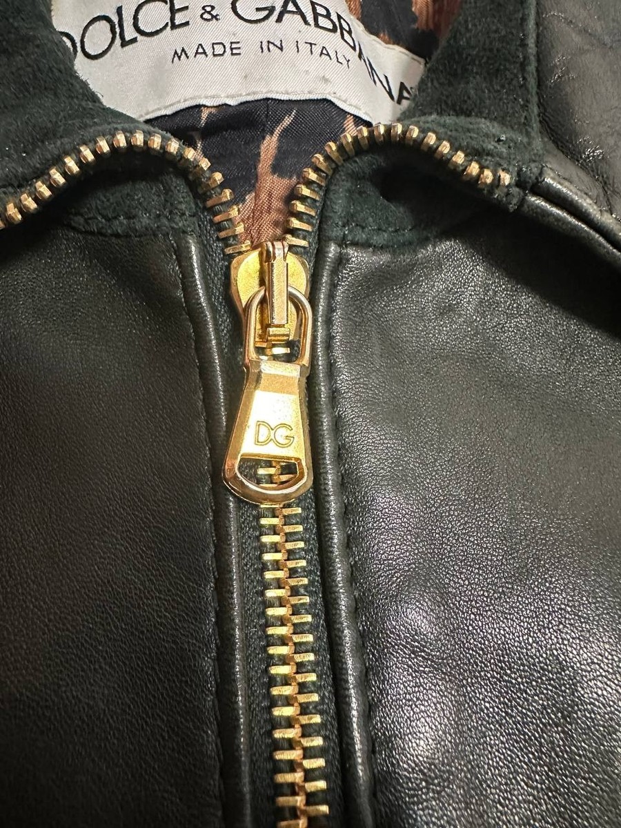 dolce gabbana women leather suede jacket black made in Italy xs | eBay