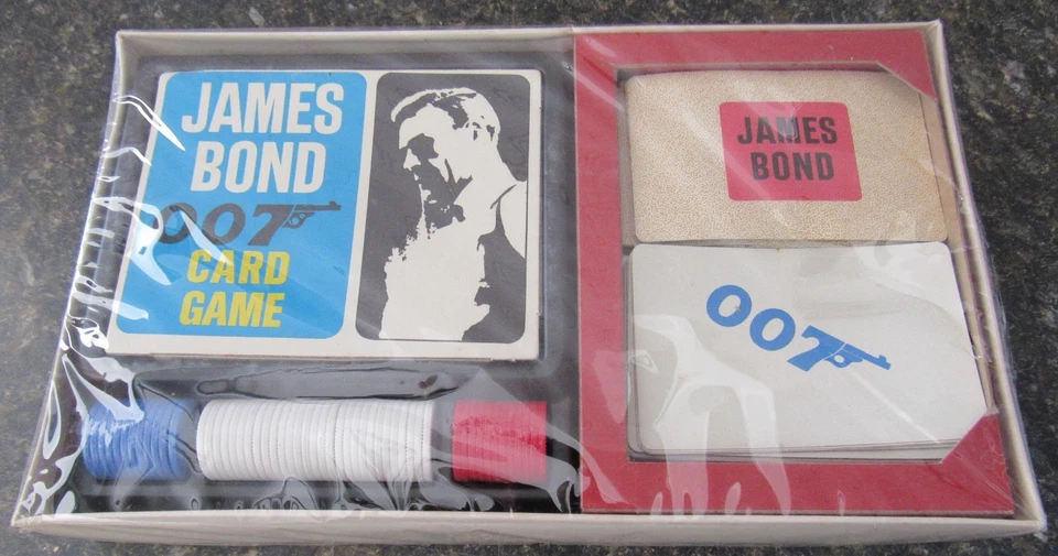 Juego de cartas vintage *sellado * 1965 Milton Bradley James Bond 007 Foto 3 de 4