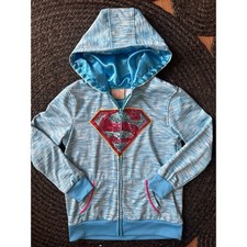 Girls size 6 Supergirl Zip Up Jacket DC Comics Film Merch