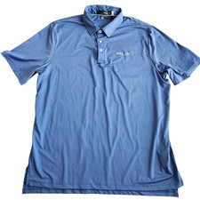RLX Ralph Lauren Polo Golf Performance Shirt Men's XL Blue Short Sleeve Wicking