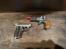 Diecast Derringer Cap Gun Pistol w/ Engravings & Zylmex P-38 - Hong Kong